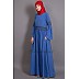 Classic abaya with Lace work - Electric Blue Classic abaya with Lace work - Electric Blue